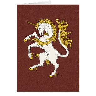 Cartão de Saudação Unicórnio Rampant