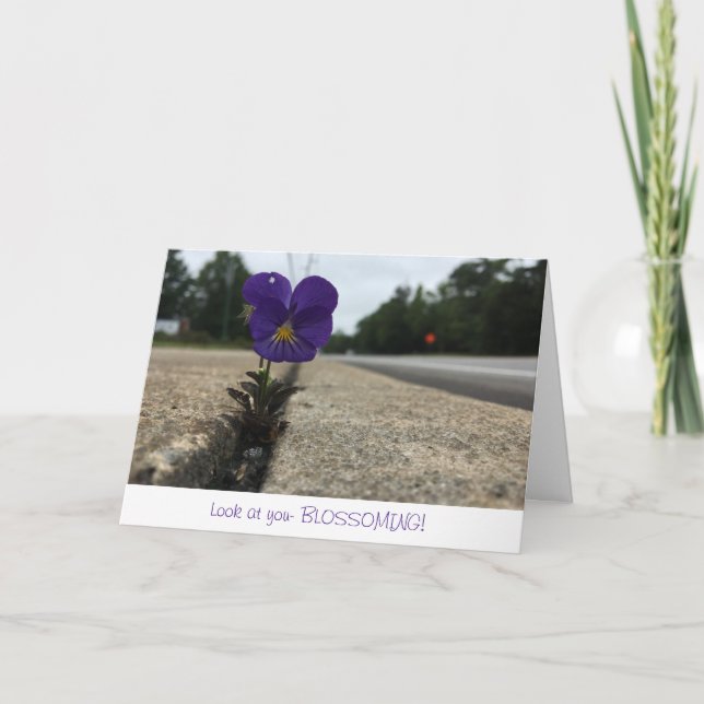 cartão de saudação urbano de flores silvestres (pa (Frente)