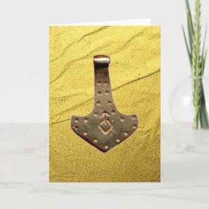 Cartão de saudação Veia Dourada do Martelo de Thor
