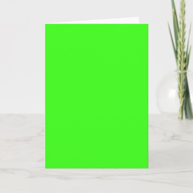 Cartão de Saudação Verde Neon (Frente)
