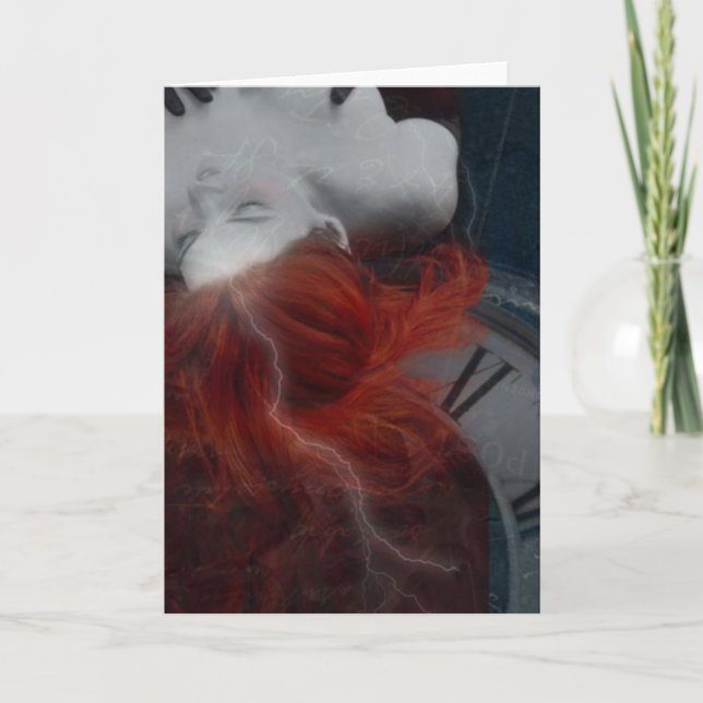 Cartão de Saudação: Vermelho Vintage (Frente)