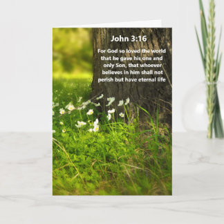 Cartão de Saudação Versículo Bíblico WildFlowers J