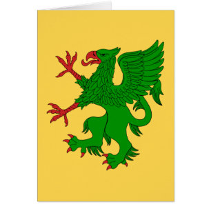 Cartão de Saudação Vert Griffin Rampant