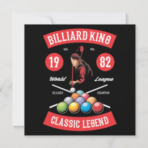 Cartão de Saudação Vintage Billiard Mancave