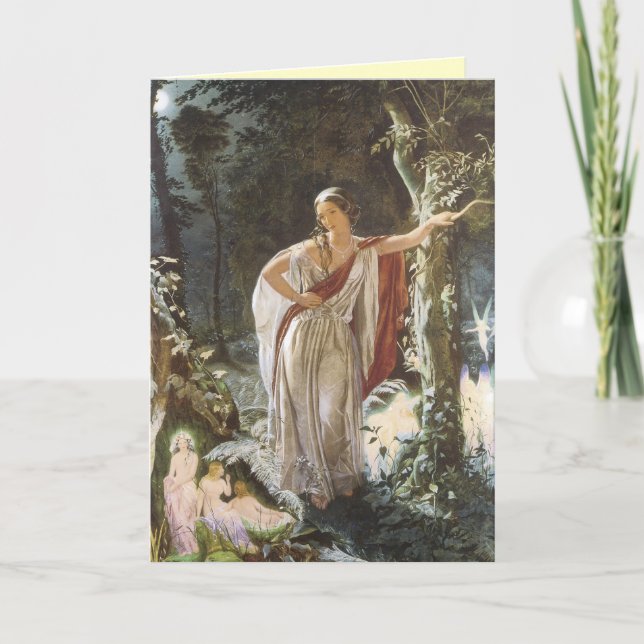 Cartão de Saudação Vintage Faerie (Frente)