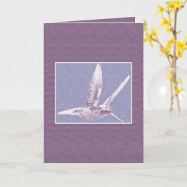Cartão de Saudação Violet Hummingbird