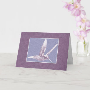 Cartão de Saudação Violet Hummingbird