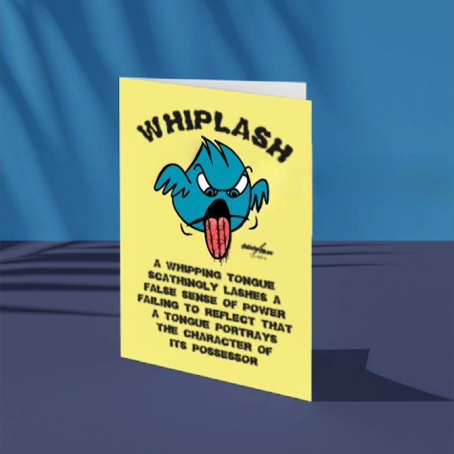 Cartão de Saudação WHIPLASH - (WHIPLASH, the popular poem from the successful debut memoir, Lost in a Quatrain, by Poet Adiela Akoo)