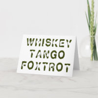 Cartão de Saudação Whiskey Tango Foxtrot