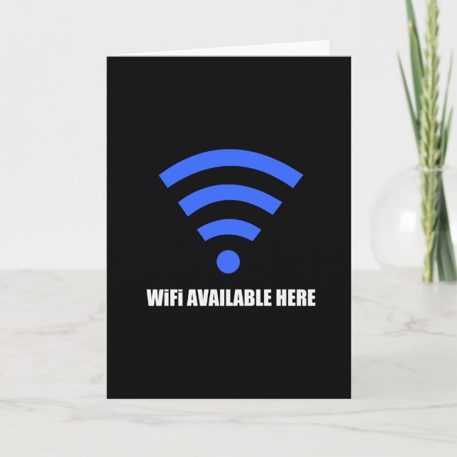 Cartão de Saudação Wifi Disponível Aqui (Frente)