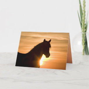 Cartão de Saudação Wild Silhouette Horse