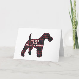 Cartão de Saudação Wire Fox Terrier BFF