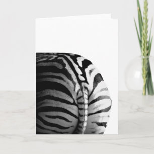 Cartão de Saudação Zebra Bunda Lado Traseiro Cauda