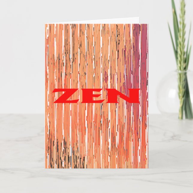 Cartão de saudação Zen red reeds (Frente)