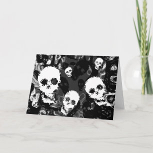 Cartão de saudações B&W do Skull Specters