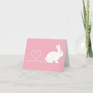 Cartão de Saudações de Coelho Coração Pooping