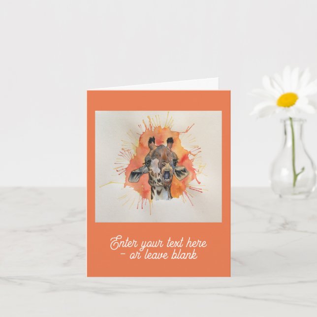 Cartão de Saudações de Girafa Gobsmacking Personal (Planta pequena)