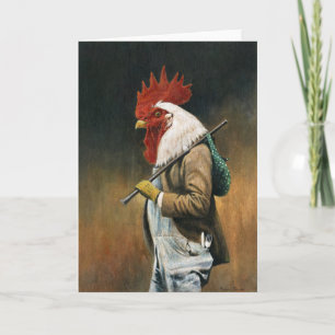 Cartão de Saudações do Hobo Rooster