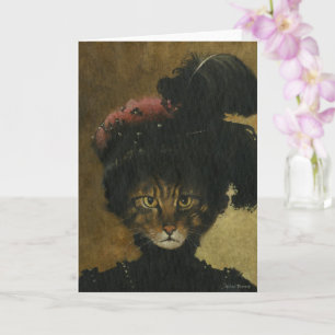 Cartão de Saudações para Lady Cat de Alta Sociedad