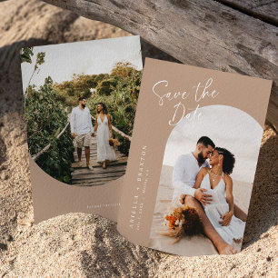 Cartão de Save The Date com Foto Neutro