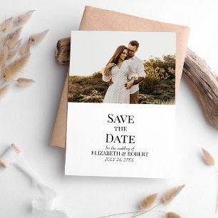 Cartão de Save the Date com Foto Personalizada Pre