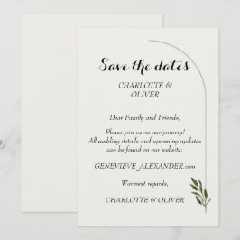 Cartão de Save The Date de Arquitetura Botânica El