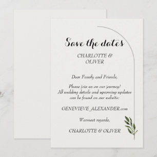 Cartão de Save The Date de Arquitetura Botânica El