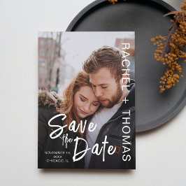 Cartão de Save the Date de Casamento com Foto Pers