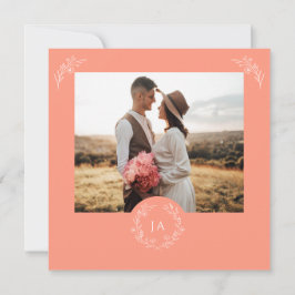 Cartão de Save The Date de Casamento com Monograma