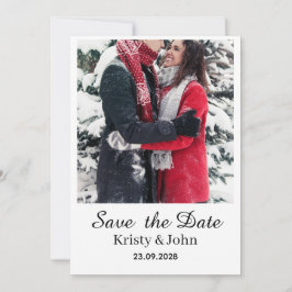 Cartão de Save the Date de Casamento Elegante