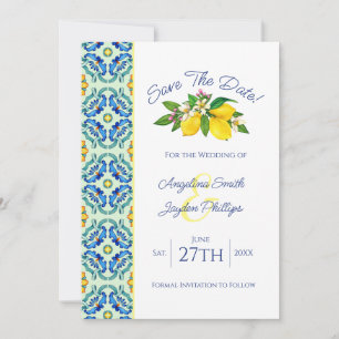 Cartão de Save the Date de Casamento Elegante Limã