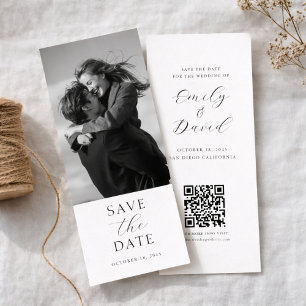 Cartão de Save the Date de Casamento Moderno com C