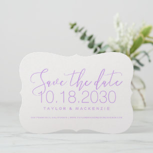 Cartão de Save the Date de Suporte de Script Minim
