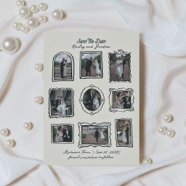 Cartão de Save the Date Desenhado à Mão com Moldur