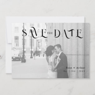 Cartão de Save The Date Minimalista e Chic