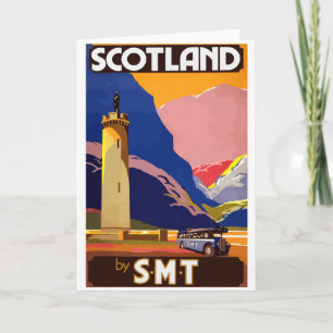 Cartão de Scotland das viagens vintage