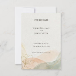 Cartão de Scottish Pastel Mountain Save the Date