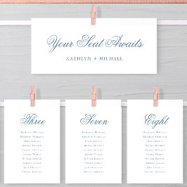 Cartão de Script Azul Moderno com Cabeçalho do Grá