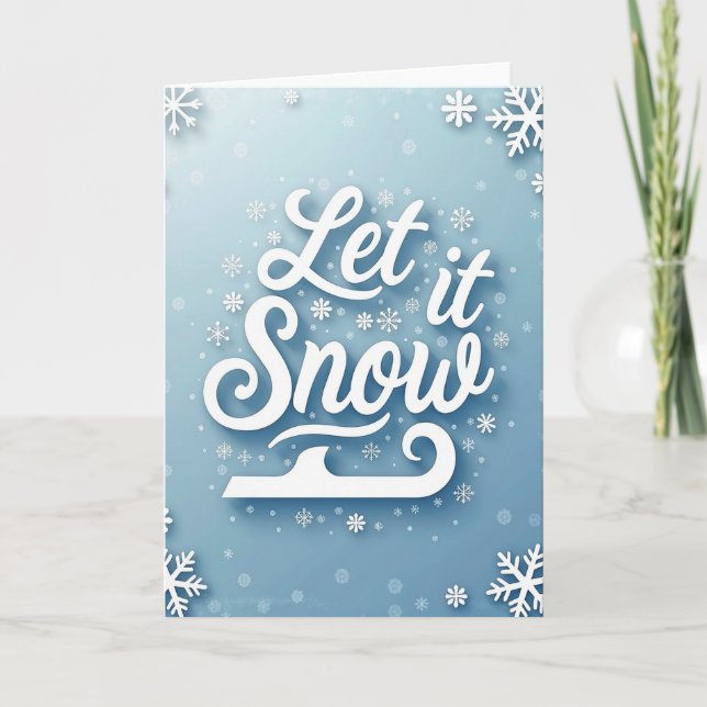 Cartão de Script Blue Snow (Frente)