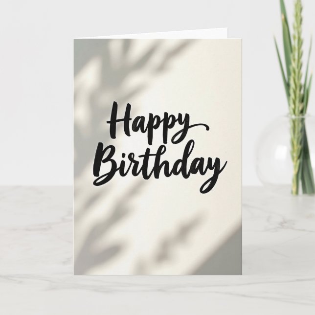 Cartão de Script de Aniversário Doce (Frente)