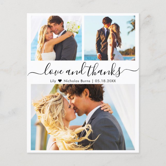 Cartão de Script de Foto do Orçamento Casamento de (Frente)