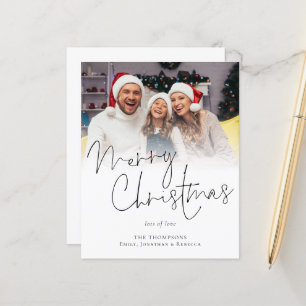 Cartão de Script de Natal Feliz para a Família de