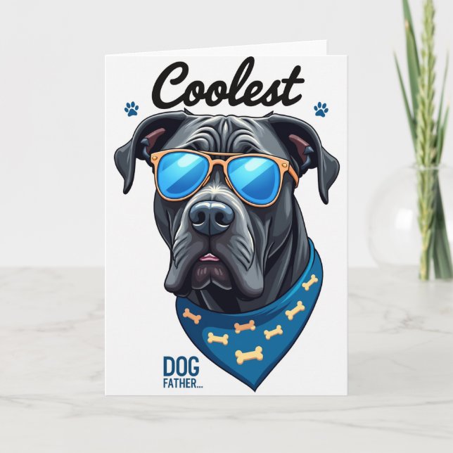 Cartão de Script do Pai Mais Legal Canino (Frente)