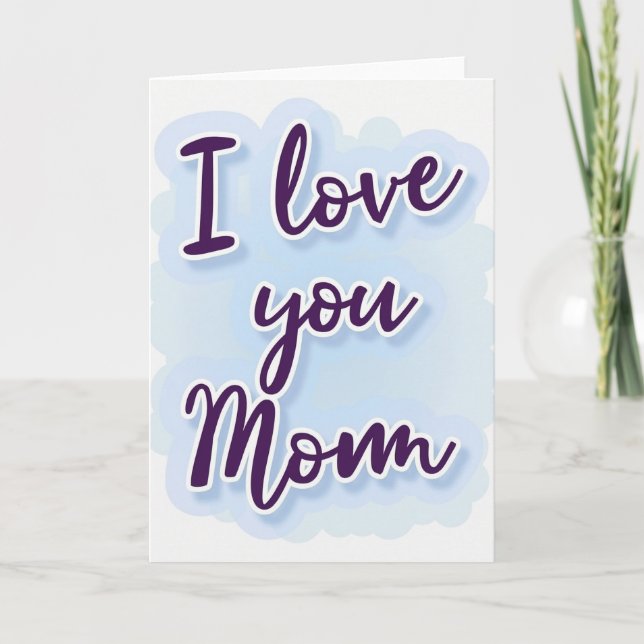 Cartão de Script 'Eu Te Amo Mãe' (Frente)