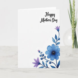 Cartão de Scripto para o Dia das Mães em Aquarela