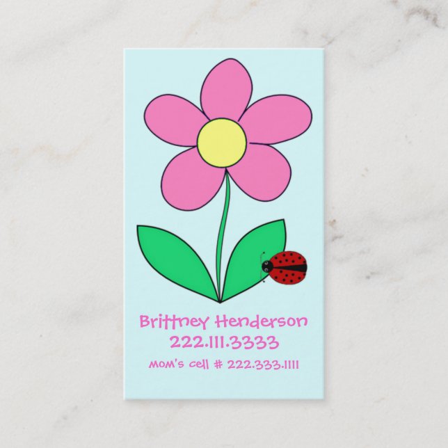 Cartão de segurança da criança (Frente)