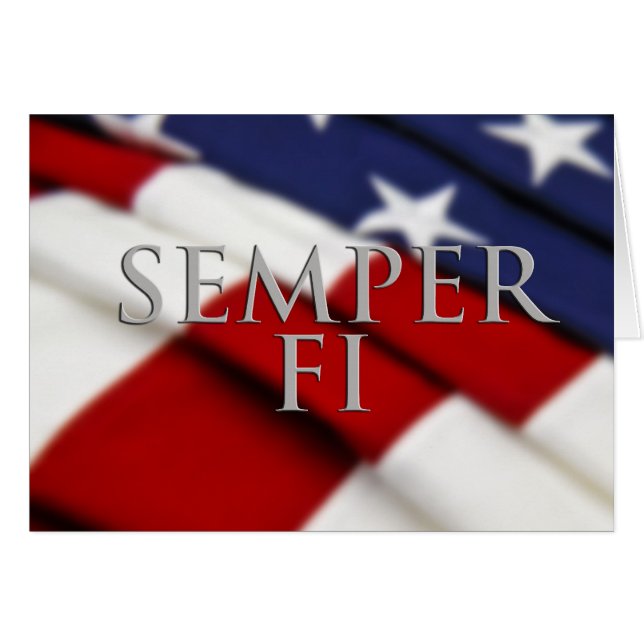 Cartão de Semper FI (Frente Horizontal)