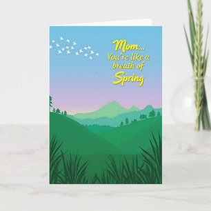 Cartão de Sentimento da Mãe na Primavera