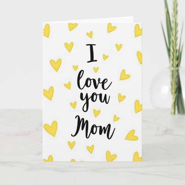 Cartão de Sentimento Eu Te Amo Mãe (Frente)