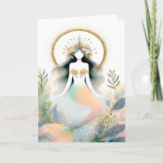 Cartão de Sereia de Estilo Boho